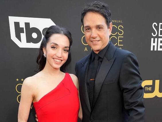 Julia Maccio and Ralph Macchio attend the 27th Annual Critics Choice Awards at Fairmont Century Plaza on March 13, 2022 in Los Angeles, California