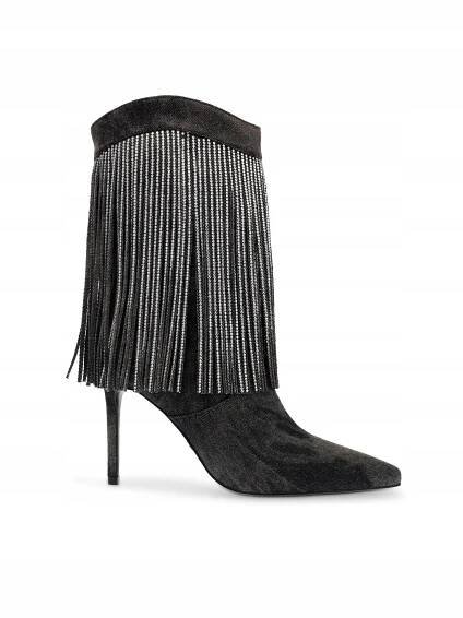 Kovbojská obuv Steve Madden Delray Bootie SM11002946-04004-024 Černá