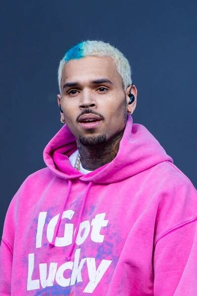 Chris Brown performing at the Wireless Festival in 2022