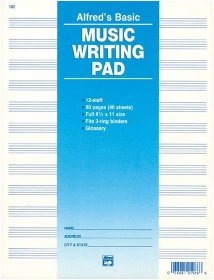 Music Writing Pad - 12 Stave Staff Paper (80 pages)