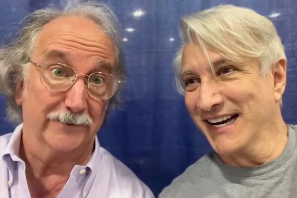 Perfect Strangers stars Bronson Pinchot and Mark Linn-Baker get into character for a sweet reunion: 'Oh my Lord'