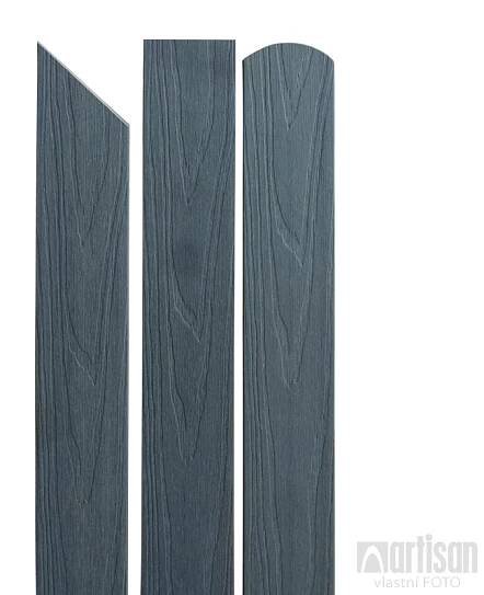 WPC dřevoplastové plotovky Dřevoplus Profi rovné 15x80x1000 - Grey (šedá) | Artisan