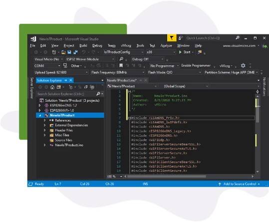 Versioned Arduino Library Example in Visual Studio