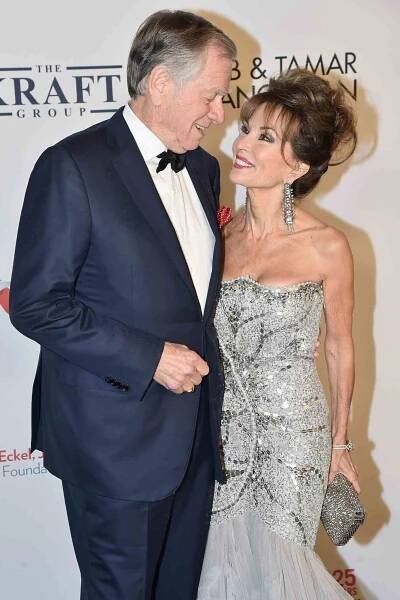 NEW YORK, NY - NOVEMBER 07: Helmut Huber and Susan Lucci attend the Elton John AIDS Foundation Commemorates Its 25th Year And Honors Founder Sir Elton John During New York Fall Gala at Cathedral of St. John the Divine on November 7, 2017 in New York City. (Photo by Theo Wargo/Getty Images)
