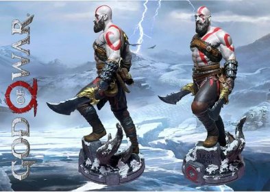 Kratos - God of War - Sony - Resin Model - Nenabarvený - 3D Tisk - Sběratelství