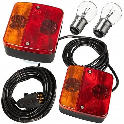 SADA SVĚTEL PRO PŘÍVĚS, ZADNÍ SVĚTLA, HOMOLOGACE E4 12V 7PIN