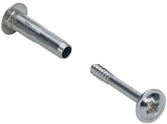 Hettich Spojovací šroub M4 36 mm-46 mm poniklovaný, 10 ks