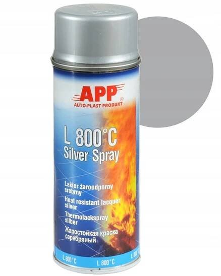 Lak Barva Žáruvzdorný Stříbrný Sprej 800°C 400 ml
