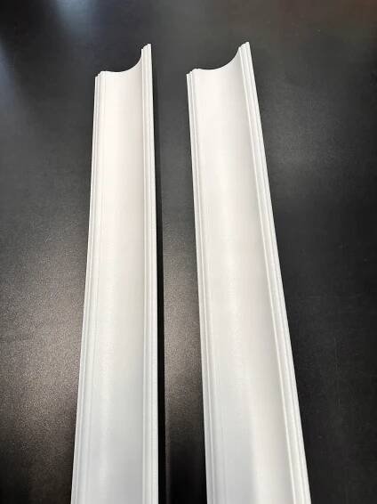 LED záclonová lišta 2 m DLO11 7 cm x 5 cm kryt ozdobná krytka modern Výška 70 mm