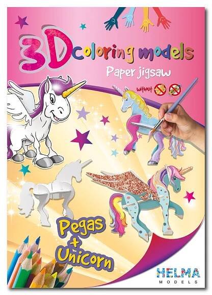 3D omalovánky - Pegas & Jednorožec | AAApapir.cz 