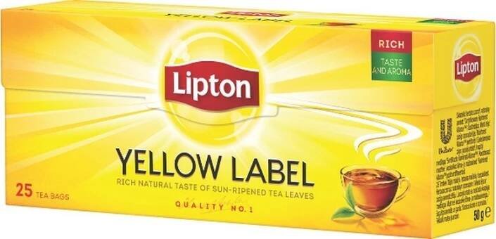 Lipton Yellow Label černý čaj 25 x 2 g
