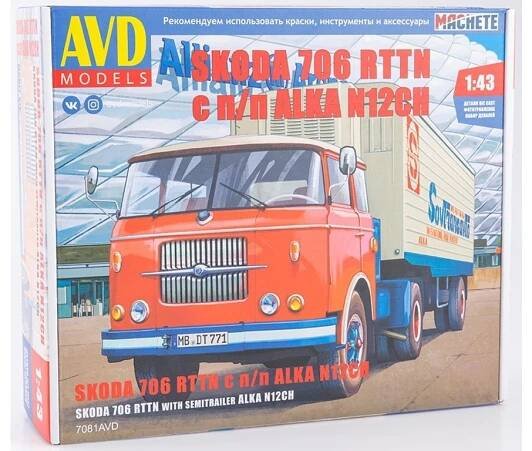 AVD Models - Škoda-LIAZ 706 RTTN s návěsem Alka N12CH, Model Kit 7081AVD, 1/43 - Vojenskemodely.cz - Sběratelské modely tanků a letadel