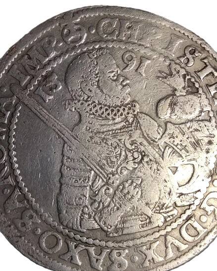 Stříbrná mince Kristián I. Saský 1586-1591 - Tolar, 28,58 gramů, průměr 40 mm kod:3120