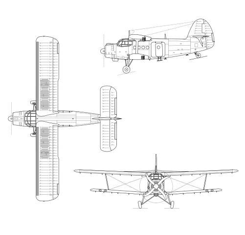 Soubor:Antonov An-2 3view.svg – Wikipedie
