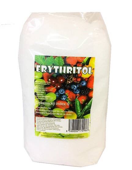 NAJTELO ERYTHRITOL ALKOHOLOVý CUKR 1 KG | Medicinous ČR