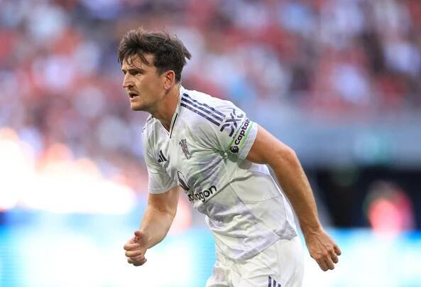 Harry Maguire of Manchester United in a pre-season match.