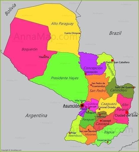 Paraguay Map