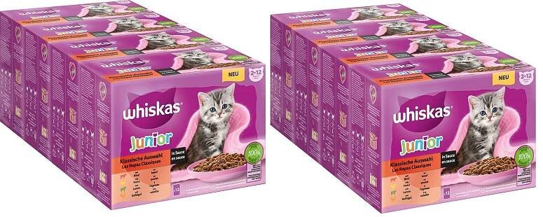 Whiskas Junior Klasické pokrmy ve šťávě kapsička Chicken/Beef/Lamb/Poultry