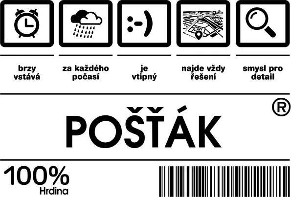 Čárový kód pošťák - Klasické pánské triko | MyShirt.cz