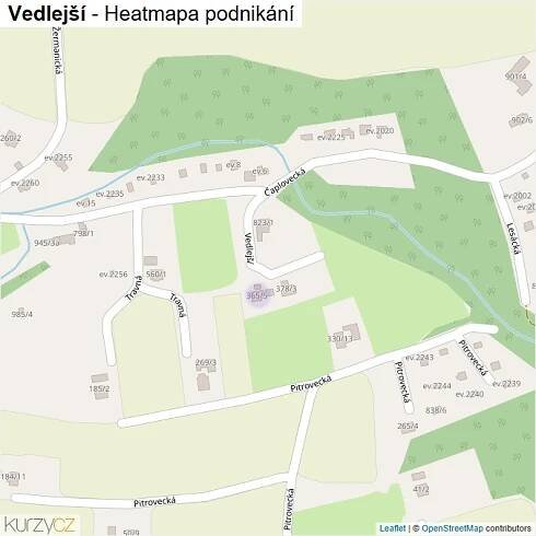 Mapa Vedlejší - Firmy v ulici.
