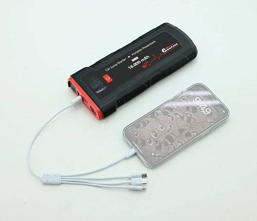 Compass Powerbanka s funkcí Smart Jump Starter, 16.000 mAh, 2000 A