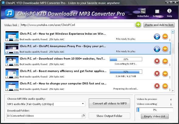 ChrisPC YT Downloader MP3 Converter