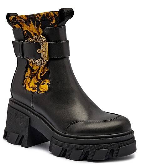 Kozačky na podpatku FONDO SOPHIE DIS. 84 Versace Jeans Couture | černá 79VA3S84ZS867