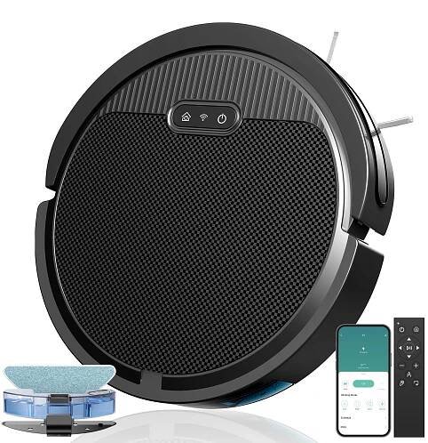 Robotic Vacuum Cleaner And Mop Combo, 5000PA Strong Suction, Multiple Cleaning *, 2in 1 Robot Vacuum Cleaner, APP/Remote/* Voice Control, Auto