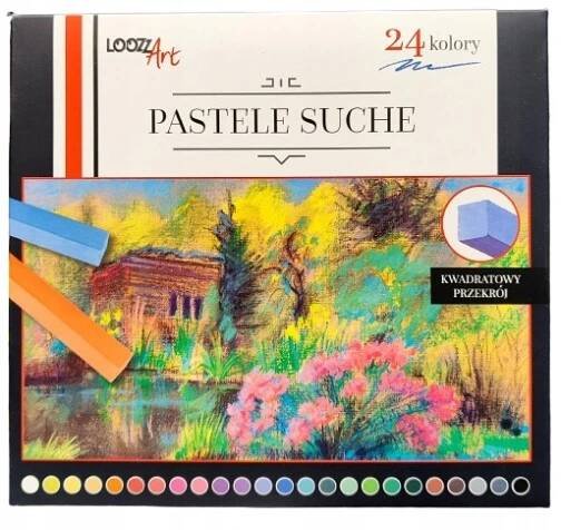 10. LOOZZ Suché pastely, čtvercový průřez, 24 kusů