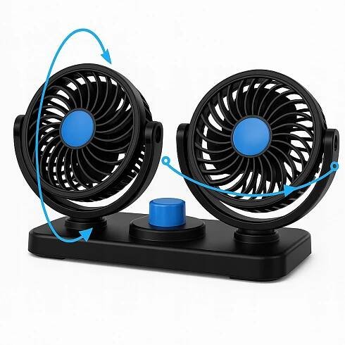 DVOJITÝ OTOČNÝ VENTILÁTOR DO AUTA - Allegro