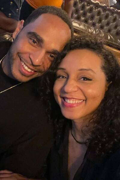 Carra Patterson and Ruffin Prentiss III smile for a photo together in August 2022.
