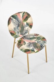 Jídelní židle K398, vícebarevná/zlatá