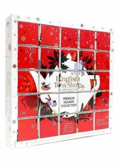 English Tea Shop ETS25 červený adventní kalendář puzzle 25 x 48 g