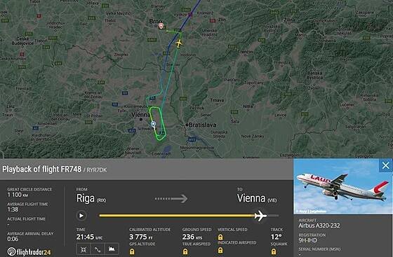 Let Ryanair z Rigy do Vídně musel kvůli potížím s GPS signálem nouzově přistát...