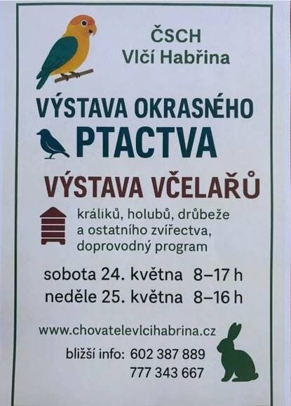 Přehled ptačích burz a výstav pro víkend 23. až 25. května 2025 – Ararauna.cz