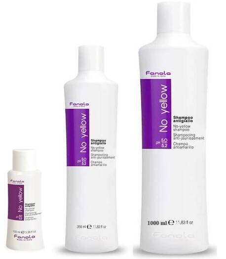 Fanola No yellow shampoo - šampon na šedivé, zesvětlené a odbarvované vlasy