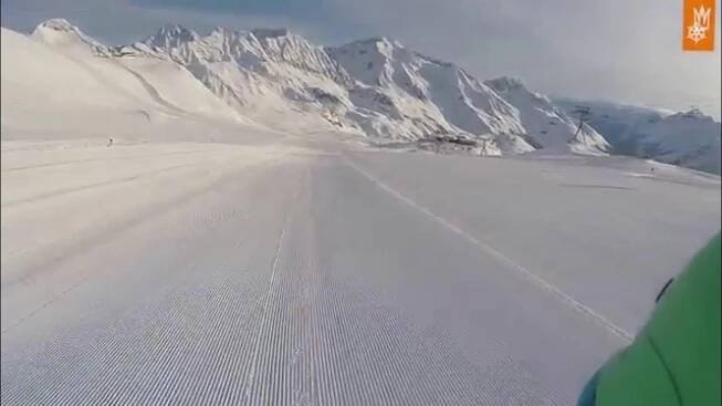 Pisten am Stubaier Gletscher: 1 Eisjochferner und 1b Eisjochzunge
