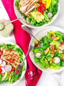 Chicken Mango Salad with Lime Poppy Seed Dressing