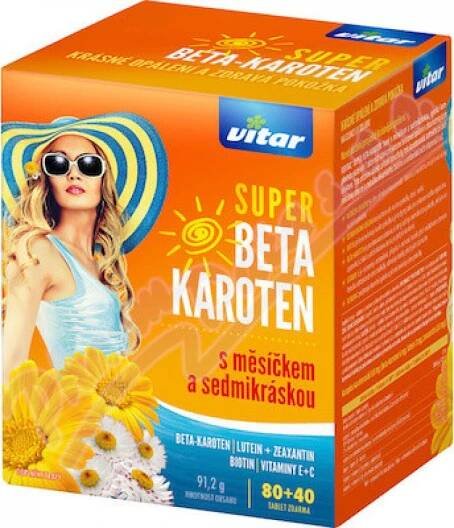 Vitar Super Beta-karot.+měsíček+7kráska tbl.80+40