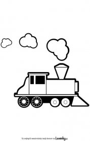 Lokomotiva pro děti omalovánky