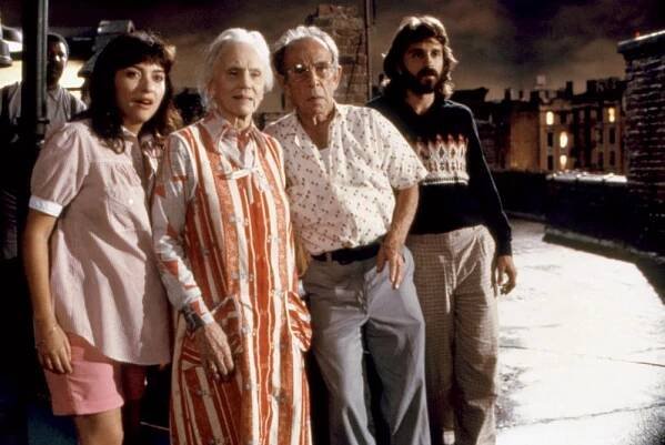 BATTERIES NOT INCLUDED, Frank McRae, Elizabeth Pena, Jessica Tandy, Hume Cronyn, Dennis Boutsikaris, 1987, (c)Universal Pictures