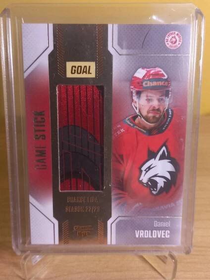 Daniel Vrdlovec - Goal Cards Game Used Stick PROMO Frýdek-Místek