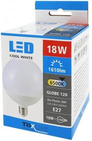 LED žárovka 18W G120 E27 studená bílá - BATERIE CENTRUM, s.r.o.