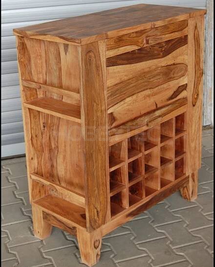 Barová skříň Kali 90x90x45 z indického masivu palisandr Ořech