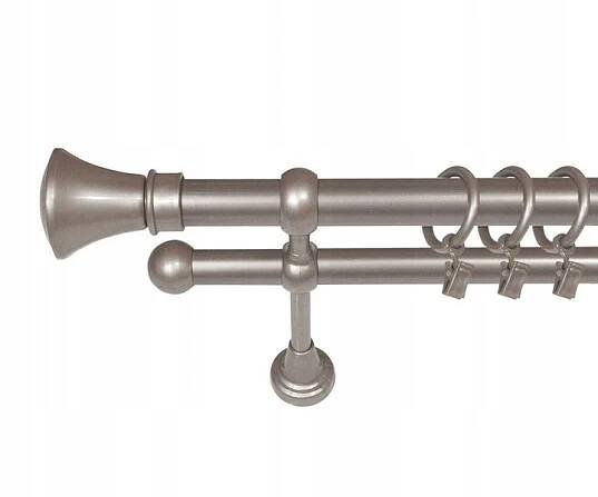 LEVNÉ ZÁCLONOVÉ TYČE, GARNÝŽ SOLID DVOJITÝ 240 cm