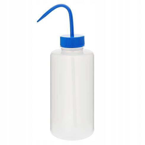 Tryskavka pružná, široké hrdlo LDPE 1000 ml, modrý nástavec Stav balení originální