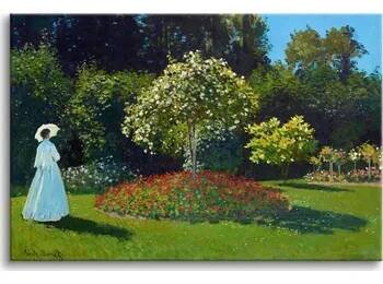Obraz na plátně Dáma v zahradě Reprodukce krajiny Claude Monet 80x120