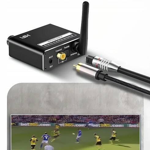 PŘIJÍMAČ VYSÍLAČ BLUETOOTH 5.0 AUDIO PŘEVODNÍK DAC 5.1 BT CINCH AUX USB Komunikace Bluetooth