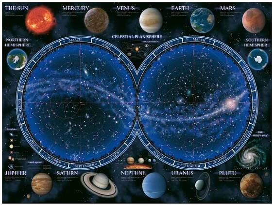 RAVENSBURGER Puzzle Hvězdná mapa oblohy 1500 dílků