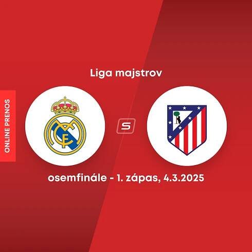 Liga majstrov: Real Madrid uspel v úvodnom osemfinále proti rivalovi z Atlética